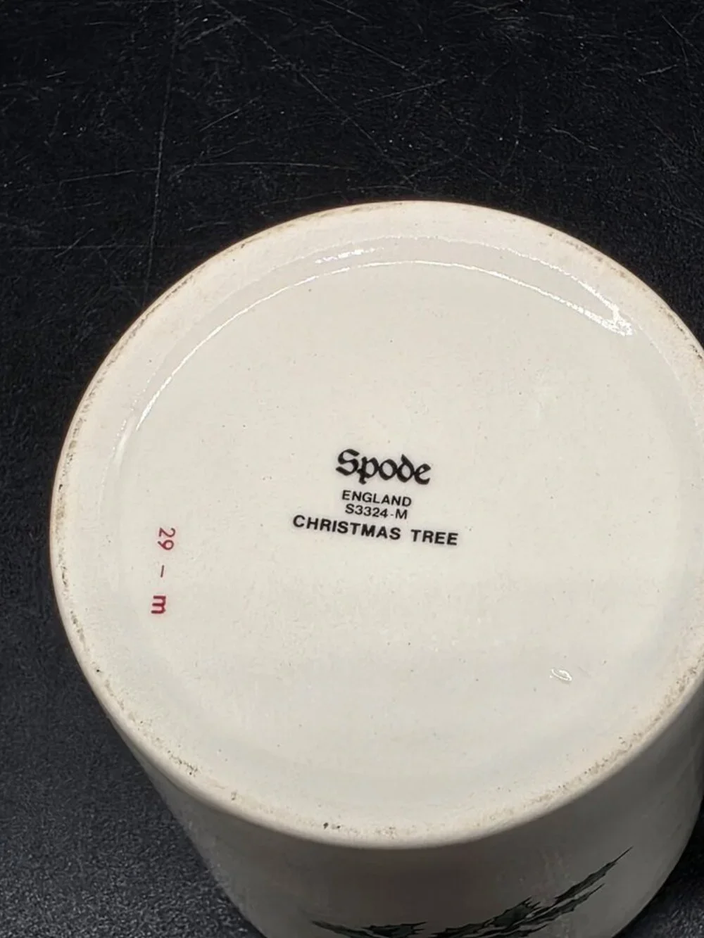 Vintage Spode Christmas Tree Mug Coffee Cup From England Santa Claus Porcelain